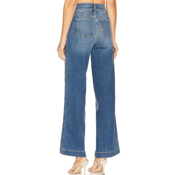 NWT SPANX Seamed Front Wide Leg Jean-sz 1X - Picture 3 of 9